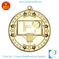 China Custom Cheap 3D Gold Plating Basketball Medal in Zinc Alloy Stamping